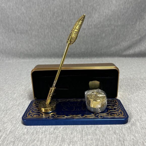 Storybook Cosmetics Quill & Ink Eyeliner Set NEW in Tin - Black with Tools - Picture 7 of 16